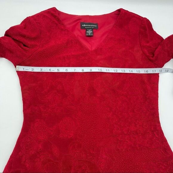 Connected Apparel LS Asymmetric Tiered Dress Size 10 - Picture 12 of 16